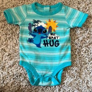 Disney Baby Lelo & Stitch Bodysuit, Embroidered Stitch, Size 9-12 Months